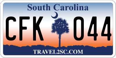 SC license plate CFK044