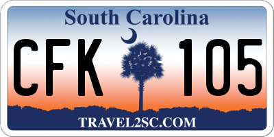 SC license plate CFK105