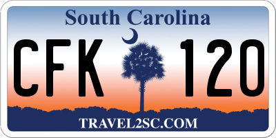 SC license plate CFK120