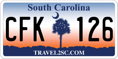 SC license plate CFK126