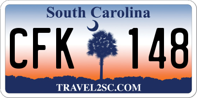 SC license plate CFK148
