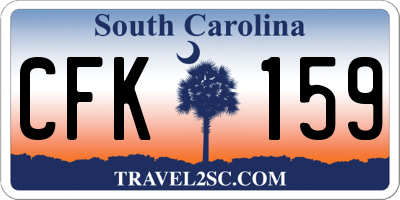 SC license plate CFK159