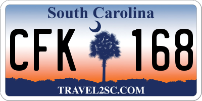 SC license plate CFK168