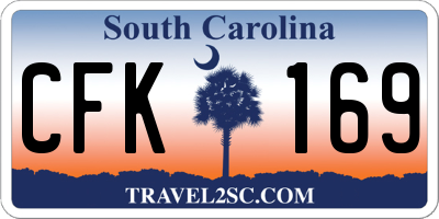 SC license plate CFK169