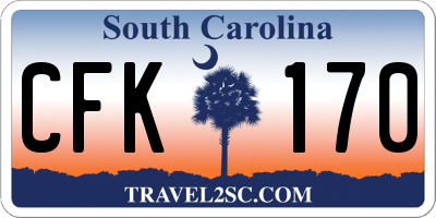 SC license plate CFK170