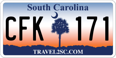 SC license plate CFK171