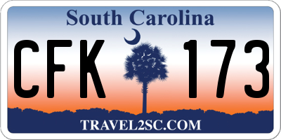 SC license plate CFK173