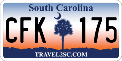 SC license plate CFK175