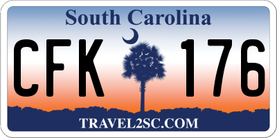 SC license plate CFK176