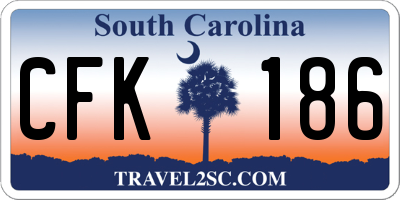 SC license plate CFK186