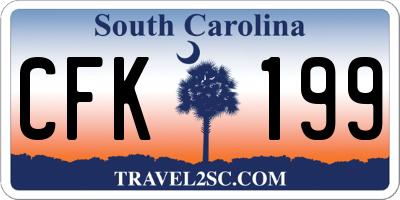 SC license plate CFK199