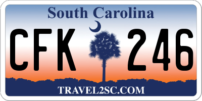 SC license plate CFK246