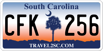 SC license plate CFK256