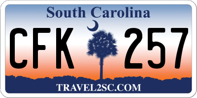 SC license plate CFK257