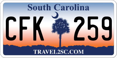 SC license plate CFK259