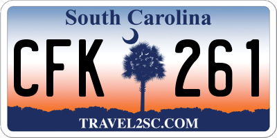 SC license plate CFK261