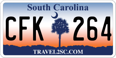 SC license plate CFK264
