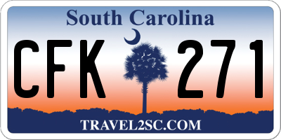 SC license plate CFK271