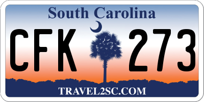 SC license plate CFK273