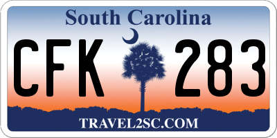 SC license plate CFK283