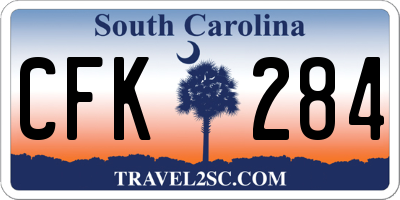 SC license plate CFK284