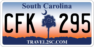 SC license plate CFK295