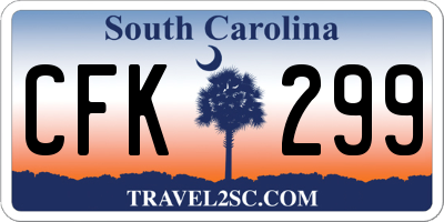 SC license plate CFK299