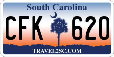 SC license plate CFK620