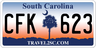SC license plate CFK623