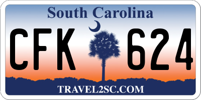 SC license plate CFK624
