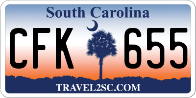 SC license plate CFK655