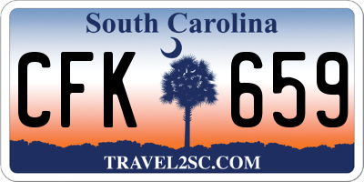 SC license plate CFK659