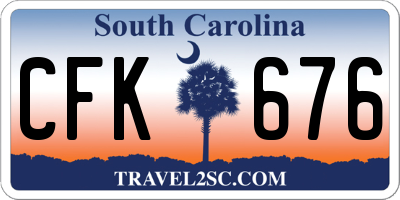 SC license plate CFK676