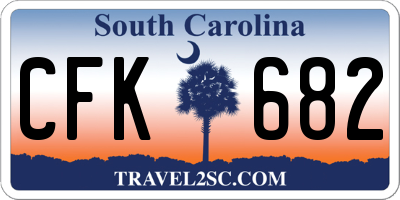 SC license plate CFK682