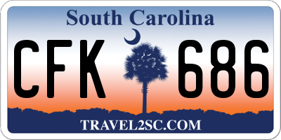 SC license plate CFK686