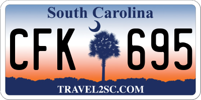 SC license plate CFK695