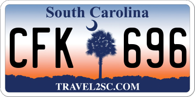 SC license plate CFK696