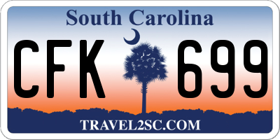 SC license plate CFK699