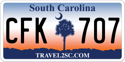 SC license plate CFK707