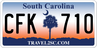 SC license plate CFK710