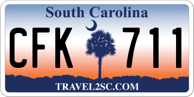 SC license plate CFK711