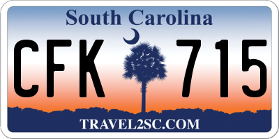 SC license plate CFK715