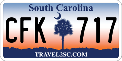 SC license plate CFK717
