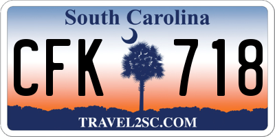 SC license plate CFK718