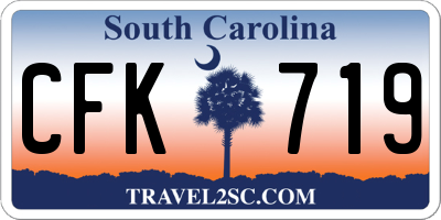 SC license plate CFK719