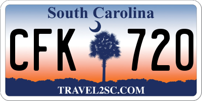 SC license plate CFK720