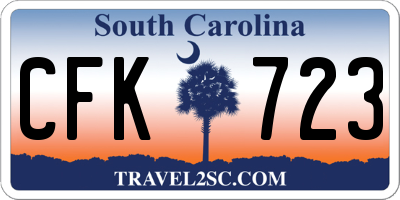 SC license plate CFK723