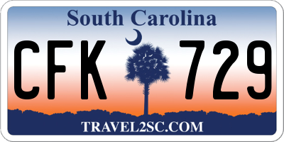 SC license plate CFK729