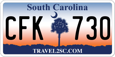 SC license plate CFK730