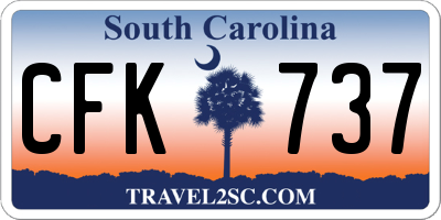 SC license plate CFK737